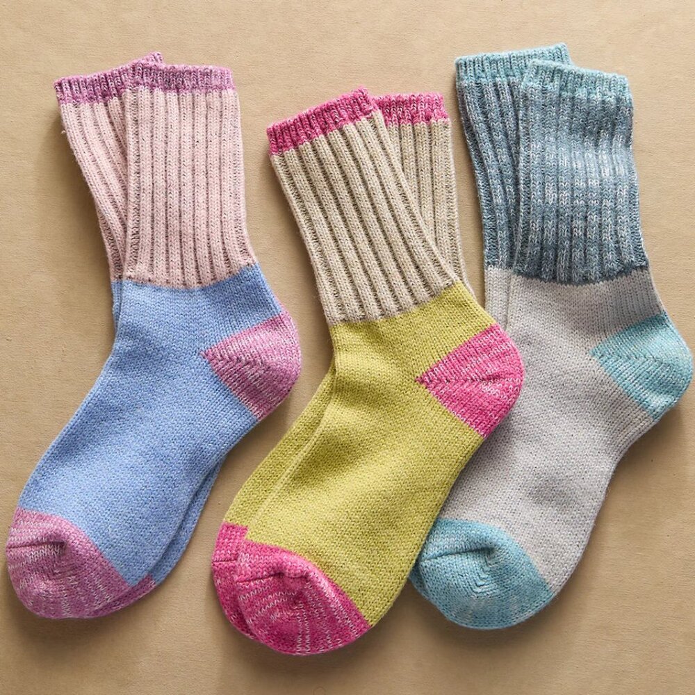Alpine Colorblock Ragg Socks, Set Of 3